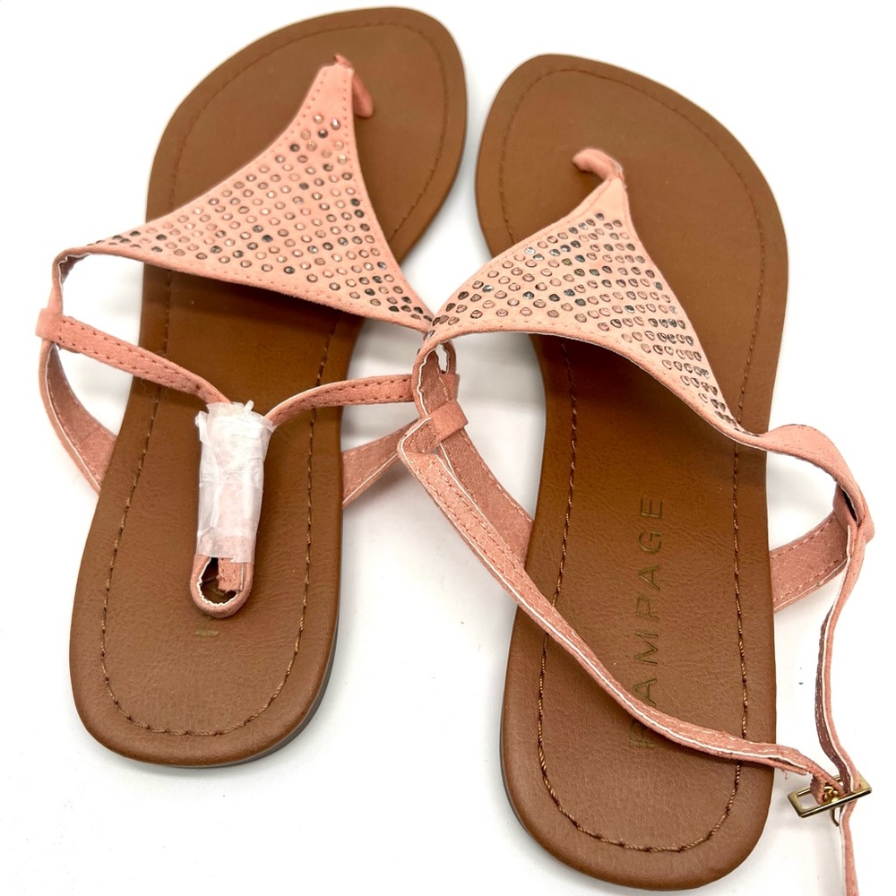 Rampage Peachy blush colored NWT Decorative Sandals sale